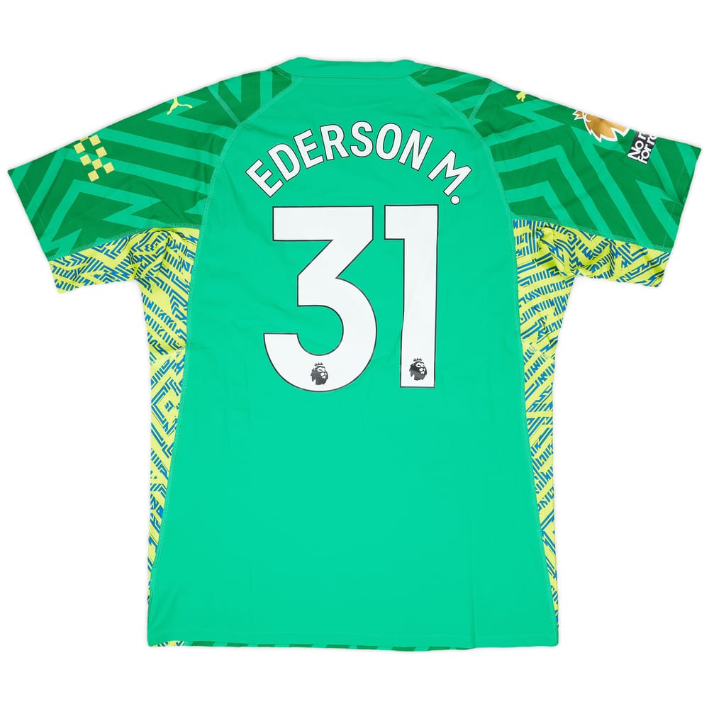 2023-24 Manchester City Match Issue GK Shirt Ederson M. #31