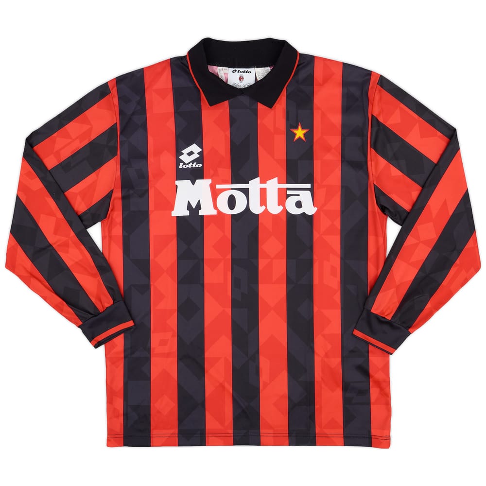 1993-94 AC Milan Home L/S Shirt - 9/10 - (XL)