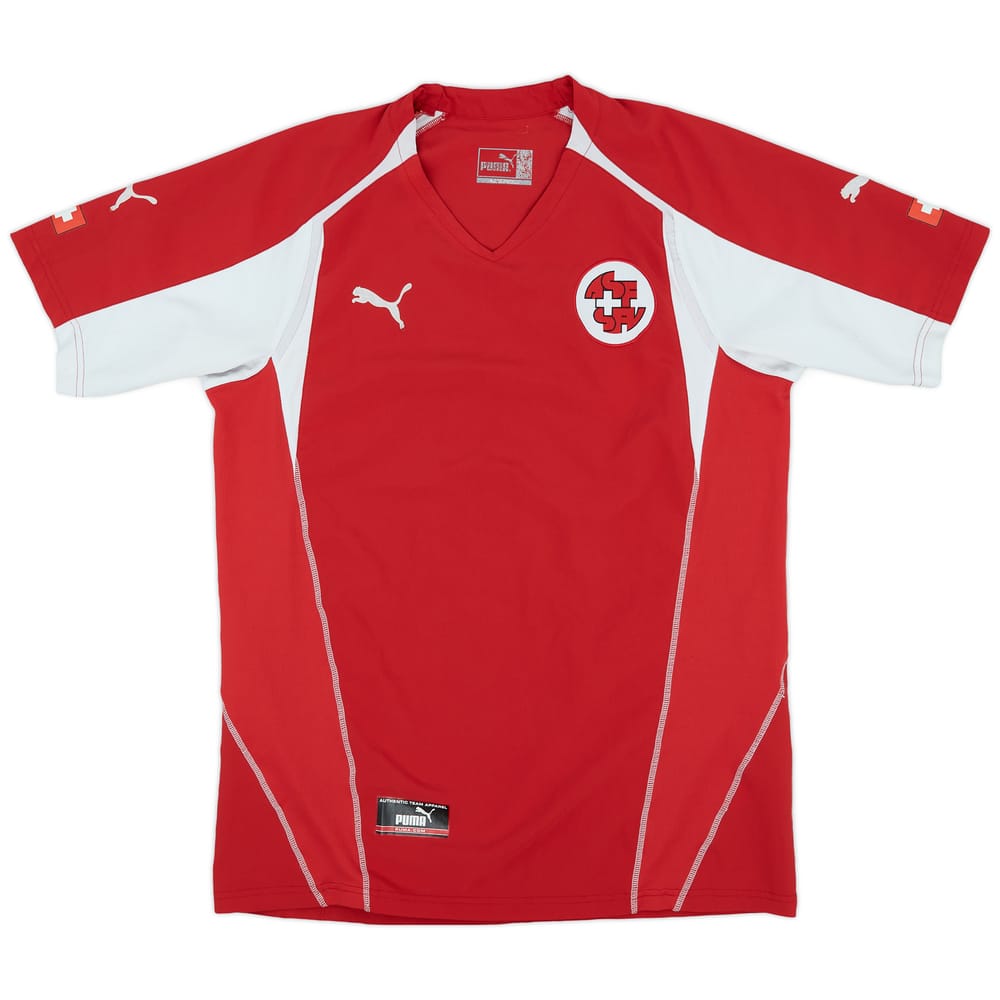 2004-06 Switzerland 'Squad Signed' Home Shirt - 6/10 - (L)