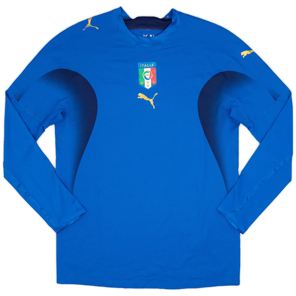 2006 Italy Player Issue Home L/S Shirt - 7/10 - (L)