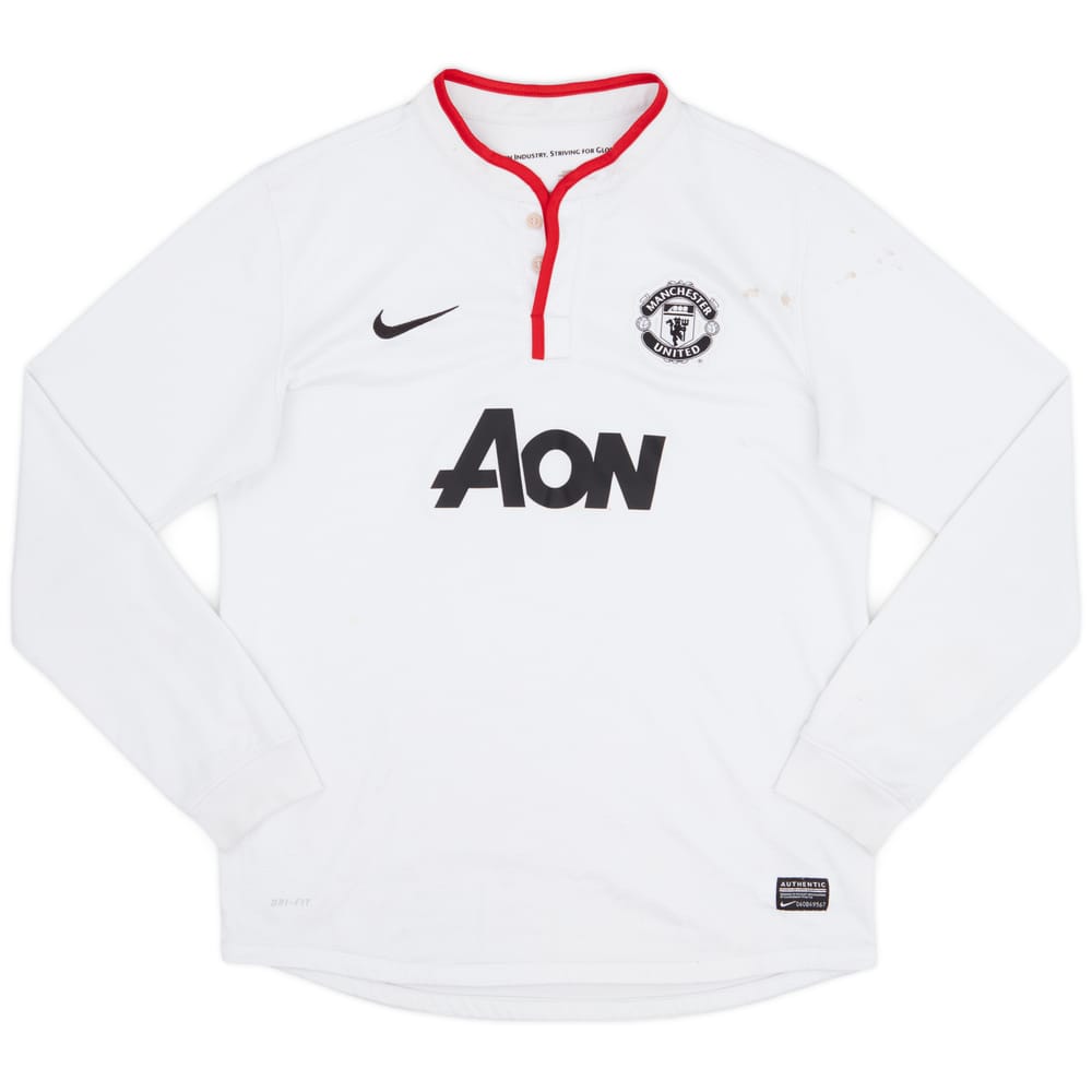 2012-14 Manchester United Away L/S Shirt #9 - 6/10 - (XL.Boys)