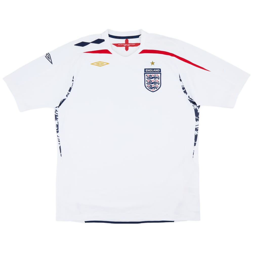 2007-09 England Home Shirt - 6/10 - (XL)