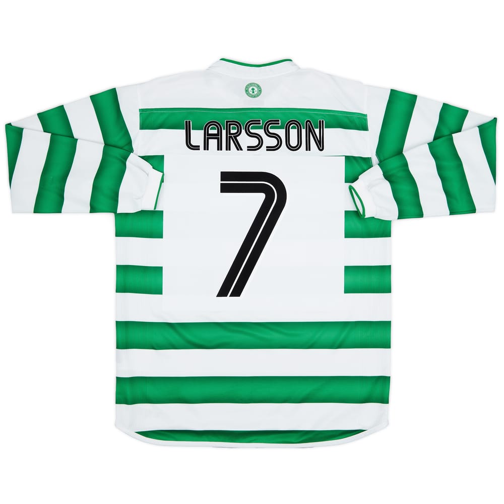 2003-04 Celtic Home L/S Shirt Larsson #7 - 9/10 - (M)