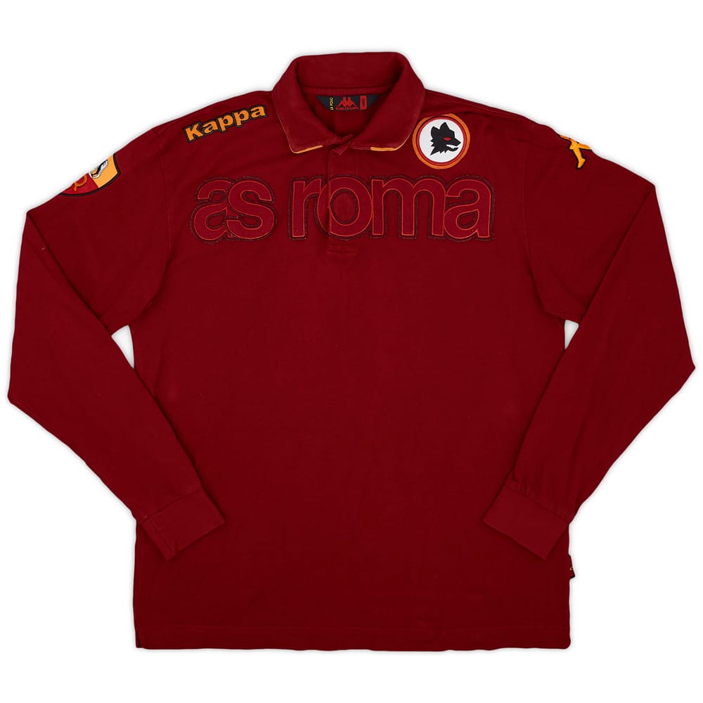 2009-10 Roma Kappa Polo L/S Shirt - 9/10 - (L)