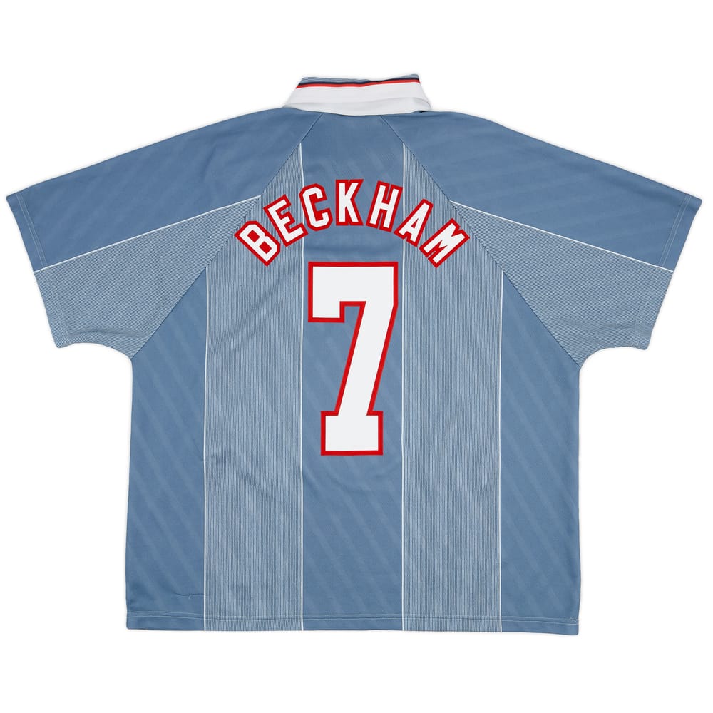 1996-97 England Away Shirt Beckham #7 - 6/10 - (XXL)