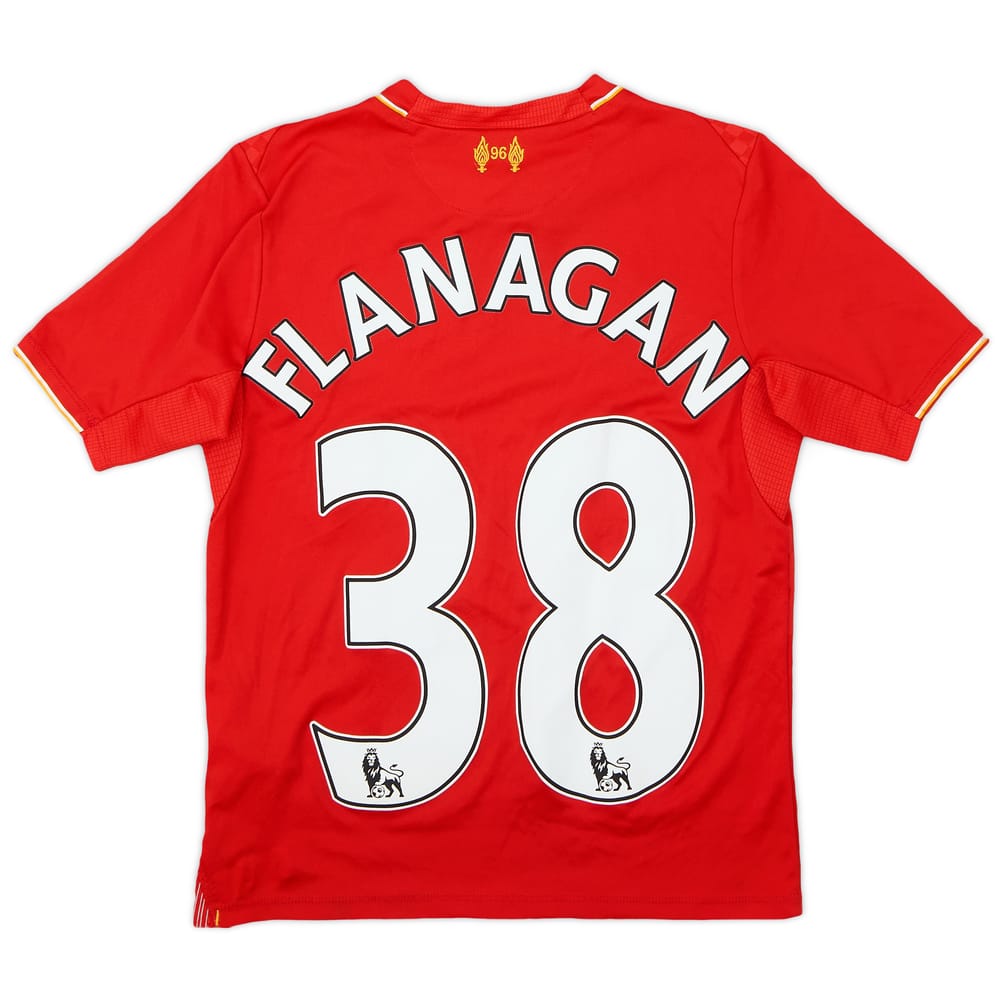 2015-16 Liverpool Home Shirt Flanagan #38 - 8/10 - (S.Boys)