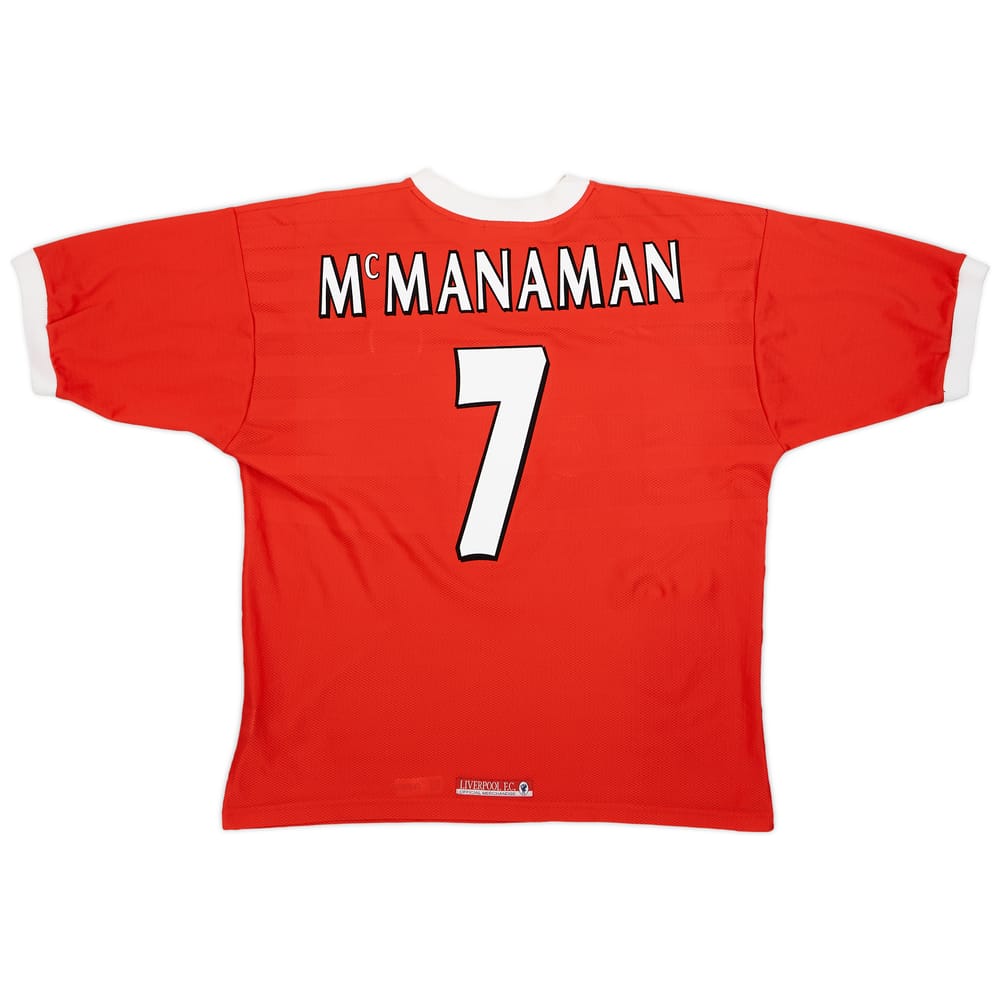 1998-00 Liverpool Home Shirt McManaman #7 - 9/10 - (XL)