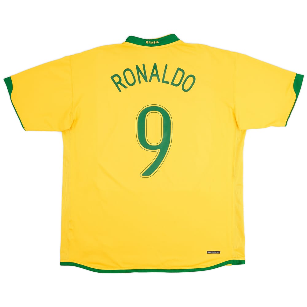 2006-08 Brazil Home Shirt Ronaldo #9 - 6/10 - (XXL)