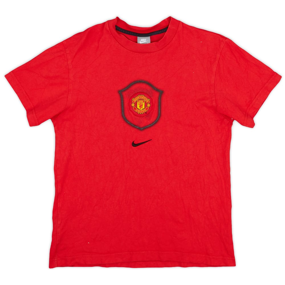 2007-08 Manchester United Nike Cotton Tee - 9/10 - (L.Boys)