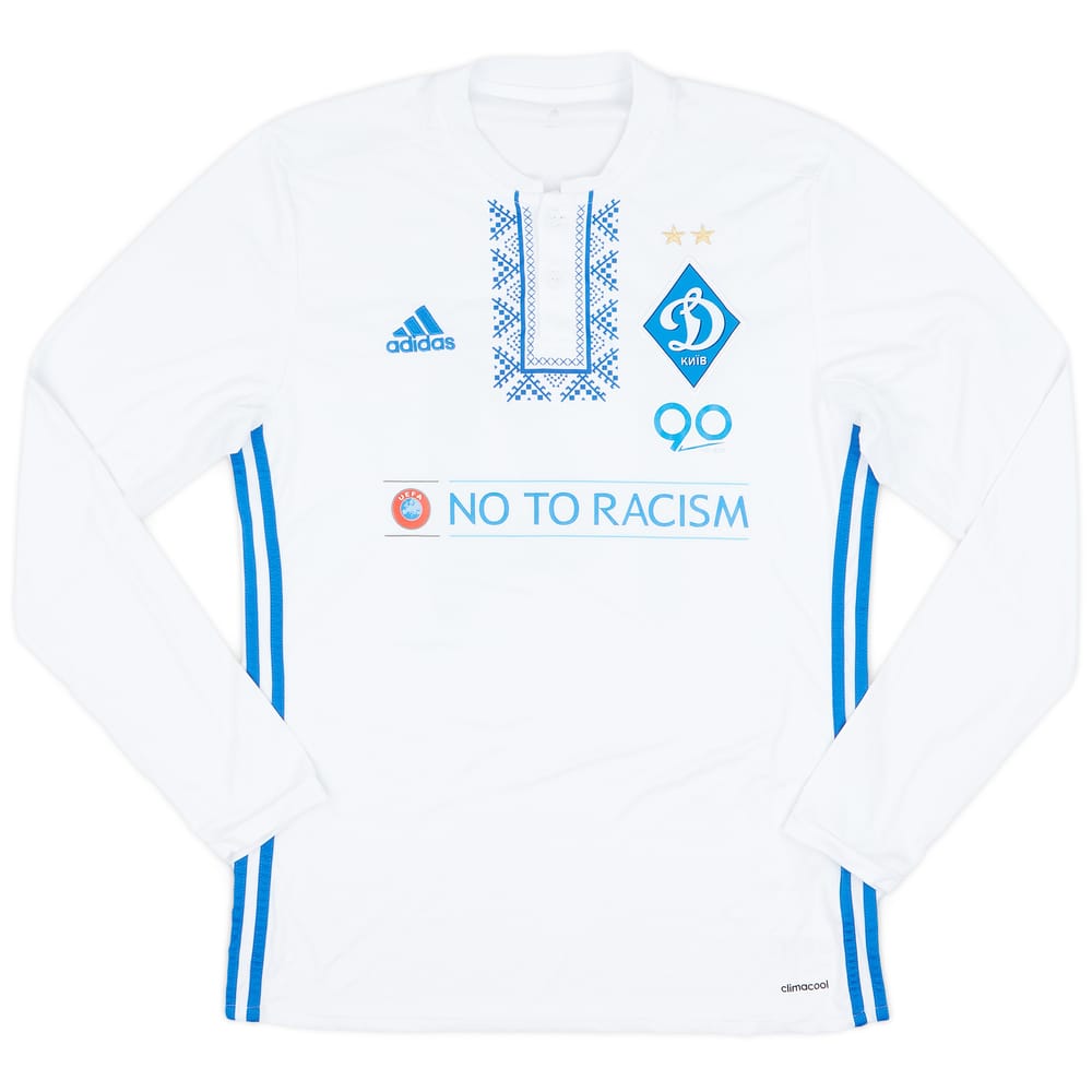 2016-18 Dynamo Kyiv Match Issue Home L/S Shirt #14