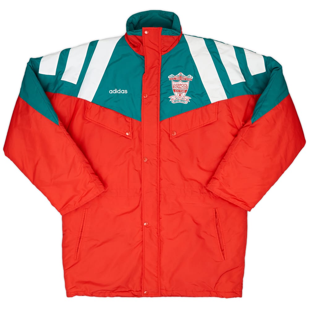 1992-93 Liverpool adidas Centenary Bench Coat - 10/10 - (L)