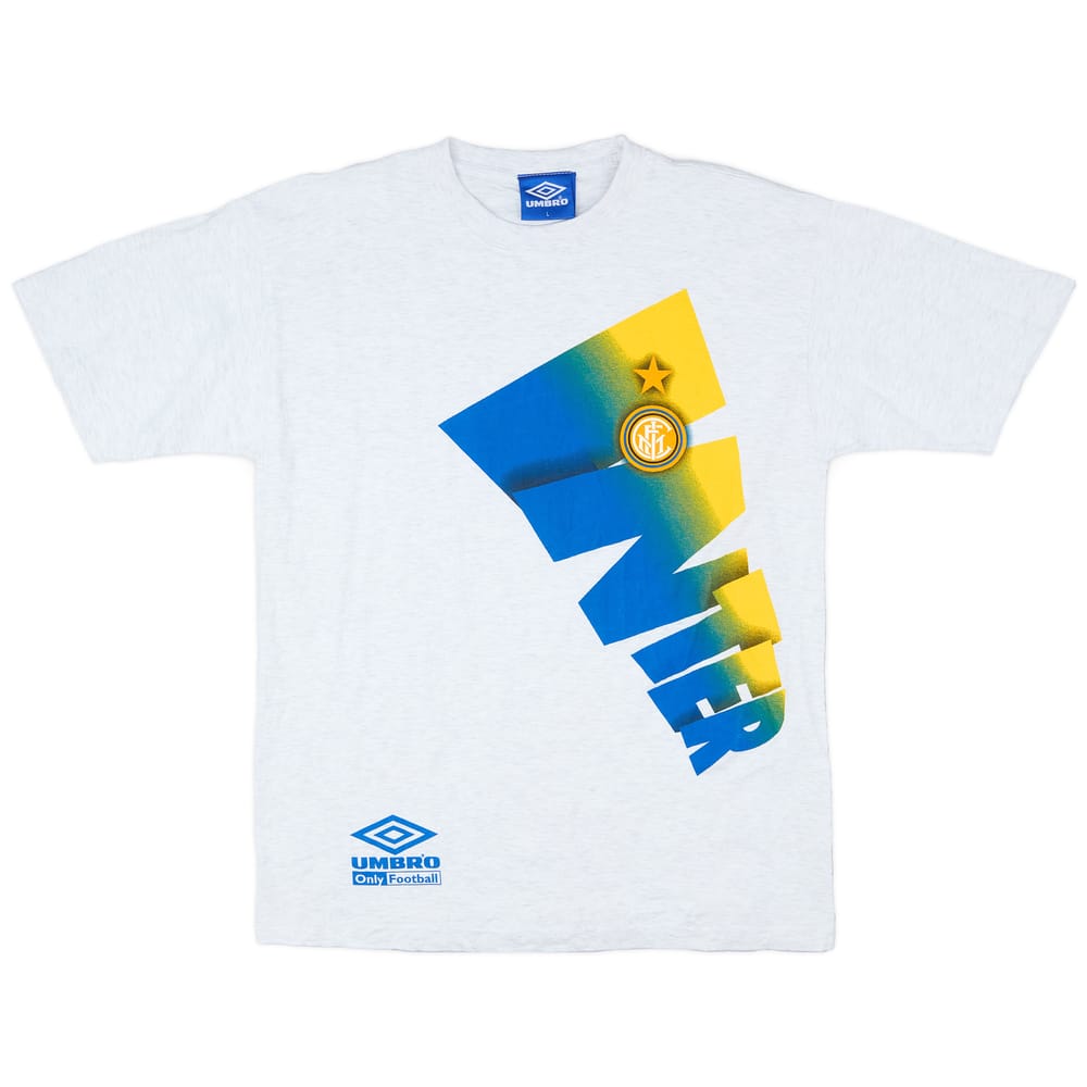 1990s Inter Milan Umbro Graphic Tee - 8/10 - (L)