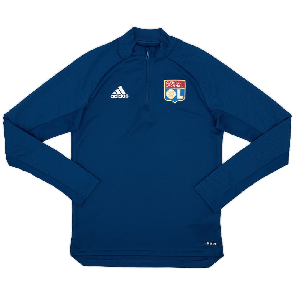 2020-21 Lyon adidas 1/4 Zip Sweat Top - 9/10 - (S)