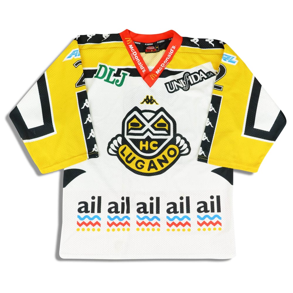 1990s HC Lugano #2 Kappa Jersey (Home) M