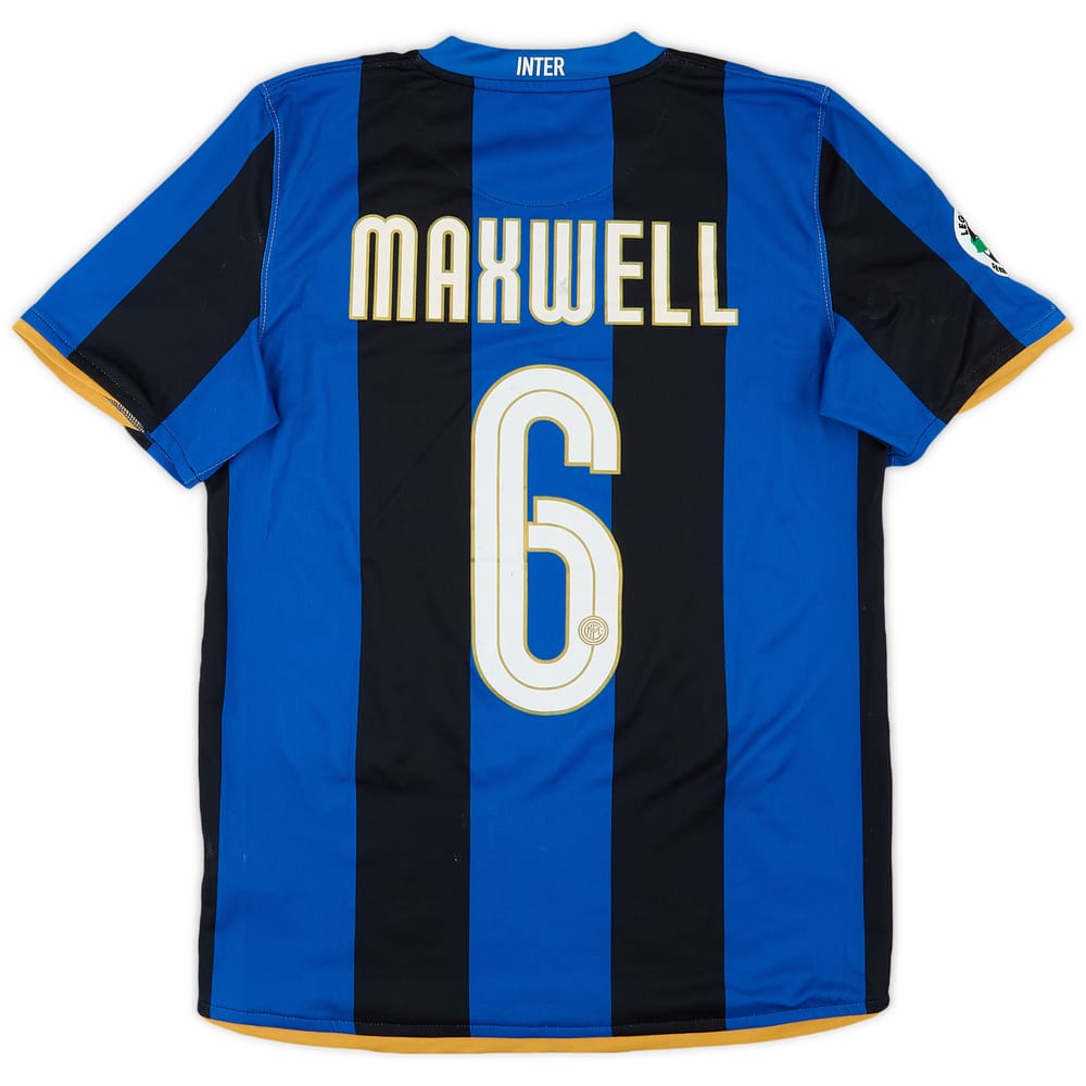 2008-09 Inter Milan Home Shirt Maxwell #6 - 7/10 - (S)