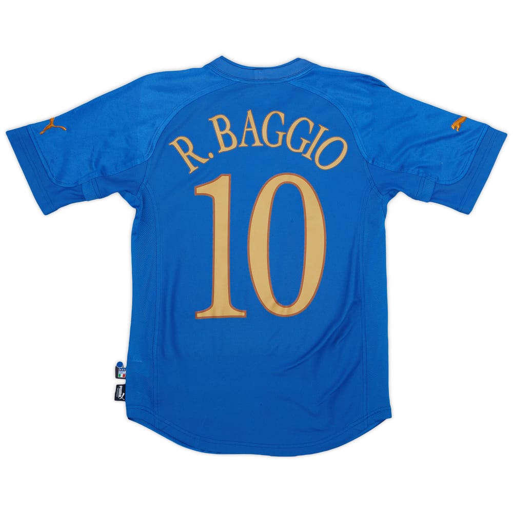 2004-06 Italy Home Shirt Baggio #10 - 5/10 - (S)