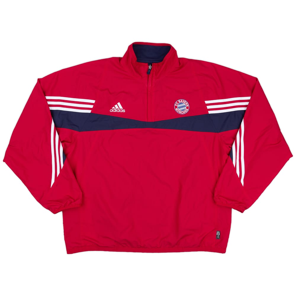 2003-04 Bayern Munich adidas Reversible 1/4 Zip Drill Top - 9/10 - (XL)