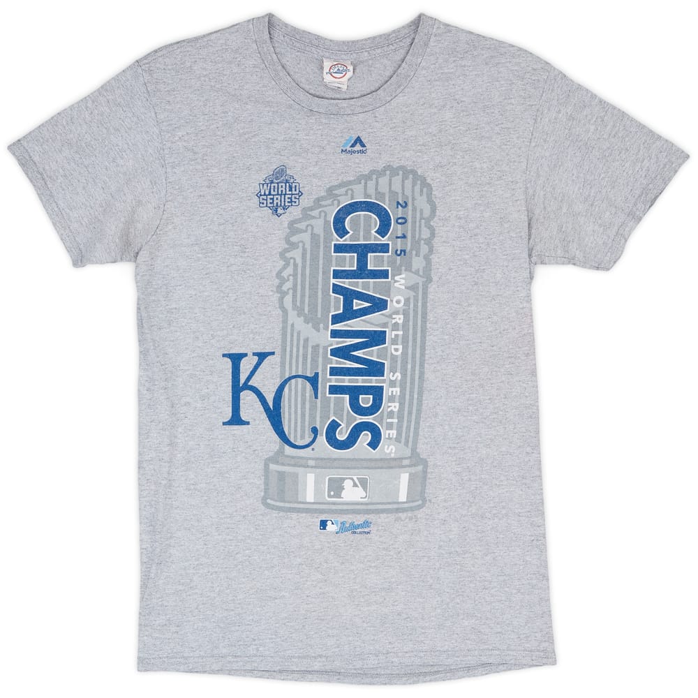 2015 Kansas City Royals World Series Champs Majestic Tee - 7/10 - (S)