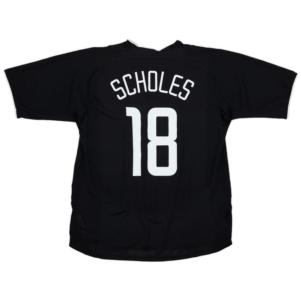 2003-05 Manchester United Away Shirt Scholes #18 - 6/10 - (L)