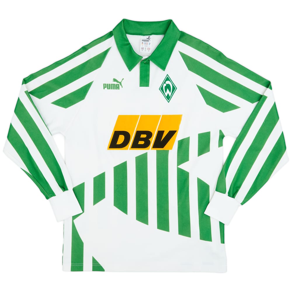 1994-95 Werder Bremen Home L/S Shirt - 8/10 - (M)