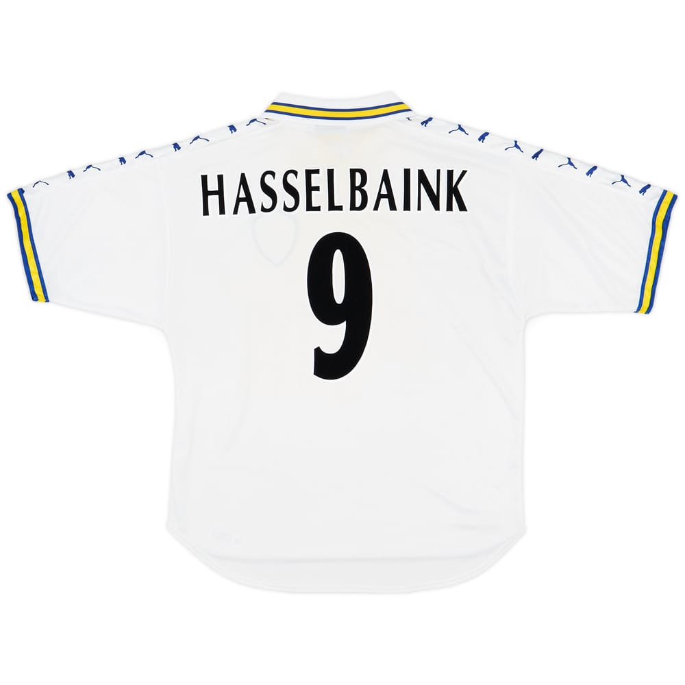 1998-00 Leeds United Home Shirt Hasselbaink #9 - 5/10 - (L)