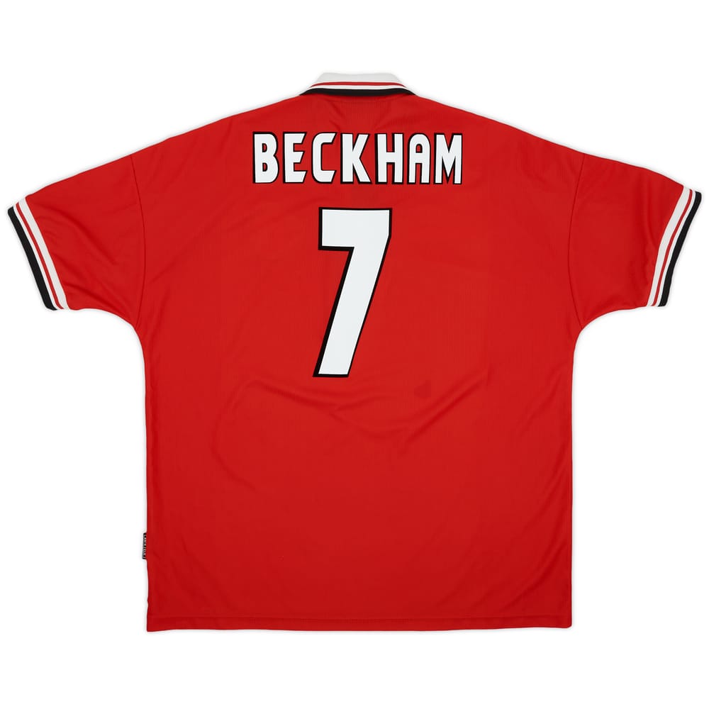 1998-00 Manchester United Home Shirt Beckham #7 - 8/10 - (XXL)