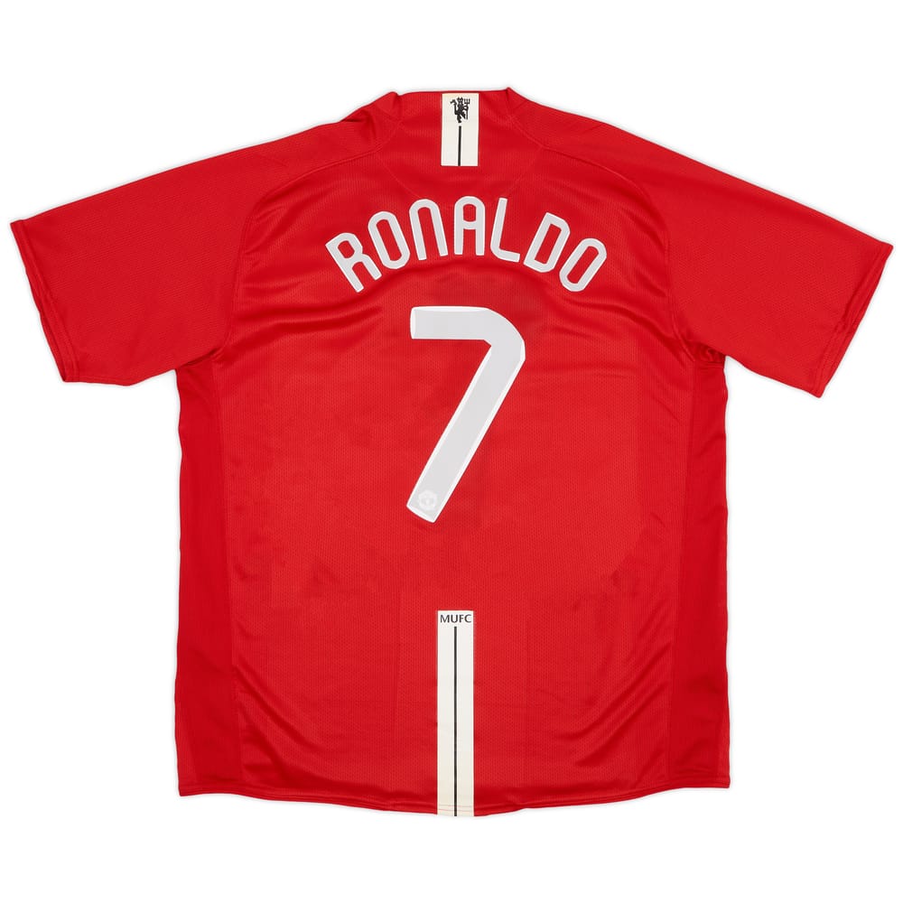 2007-09 Manchester United Home Shirt Ronaldo #7 - 8/10 - (XL)