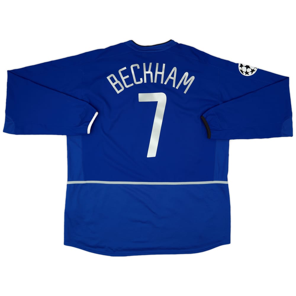 2002-03 Manchester United Third L/S Shirt Beckham #7 - 8/10 - (XXL)