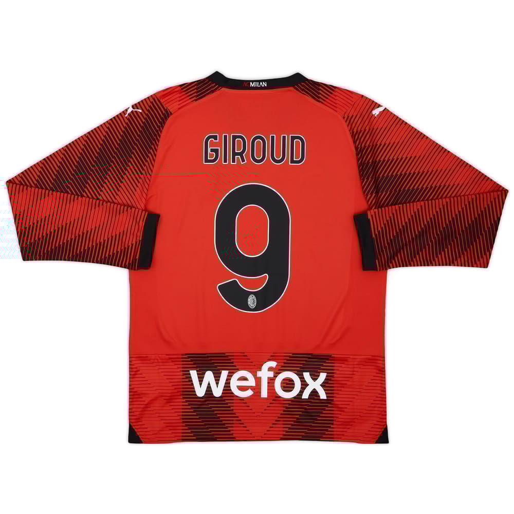2023-24 AC Milan Home L/S Shirt Giroud #9 (M)