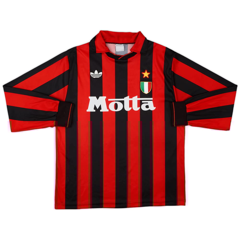 1992-93 AC Milan Home L/S Shirt - 6/10 - (L)