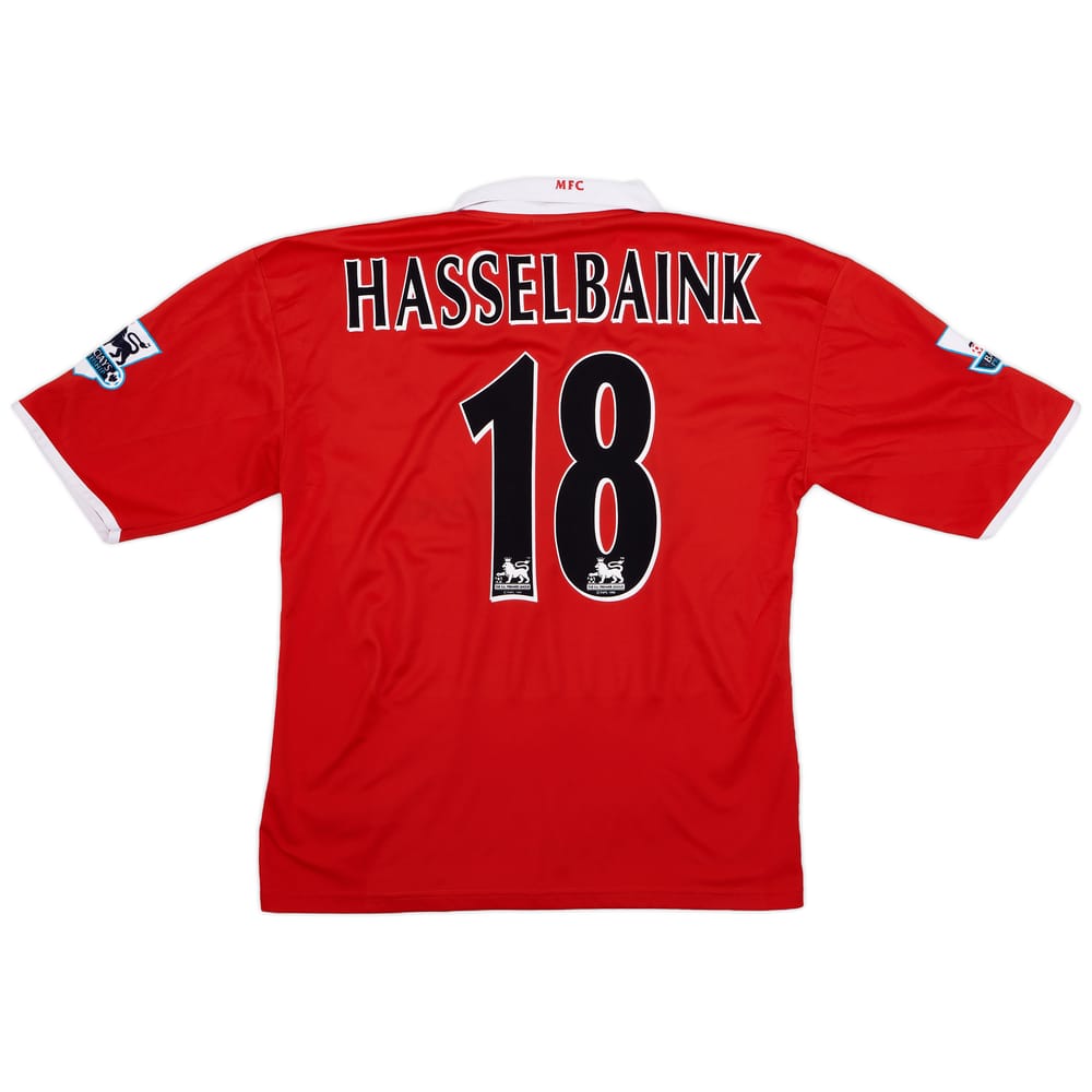 2004-05 Middlesbrough &#039;Carling Cup Winners&#039; Home Shirt Hasselbaink #18 - 7/10 - (L)