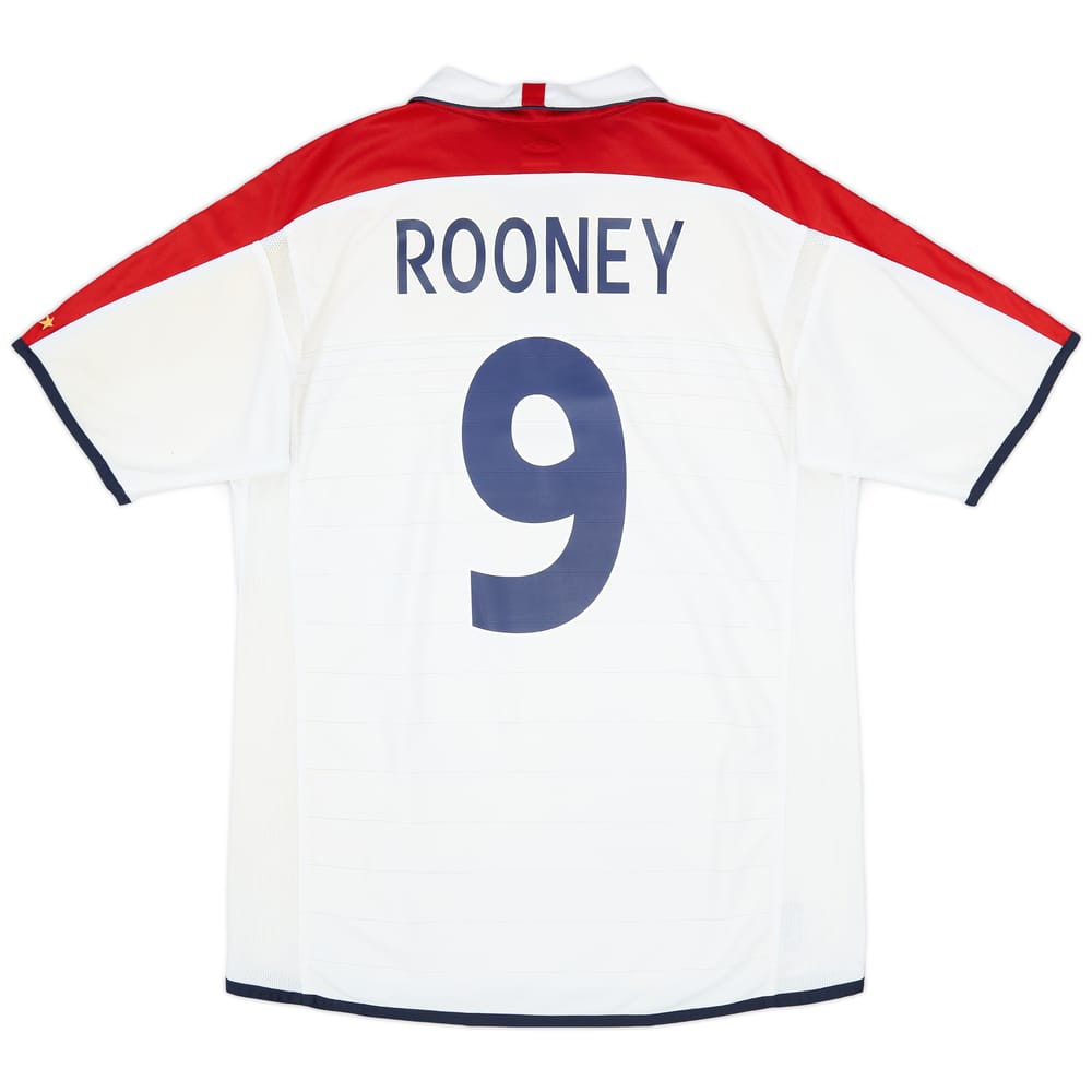 2003-05 England Home Shirt Rooney #9 - 6/10 - (L)