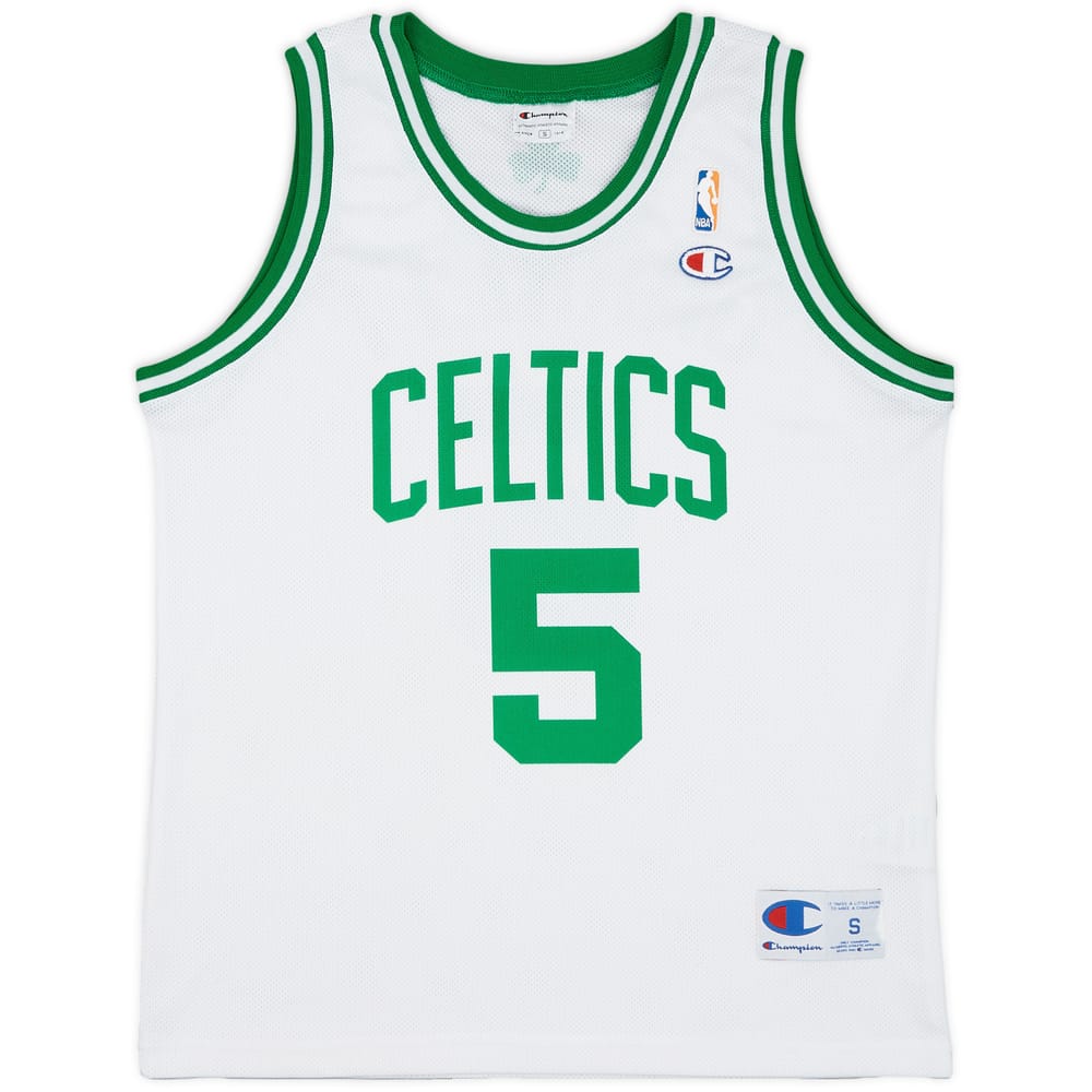 2007-10 Boston Celtics Garnett #5 Champion Home Jersey - 8/10 - (S)