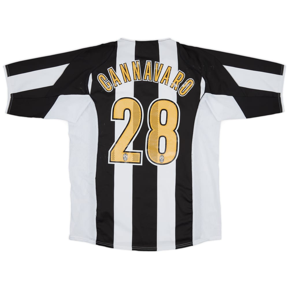 2004-05 Juventus Home Shirt Cannavaro #28 - 5/10 - (L)