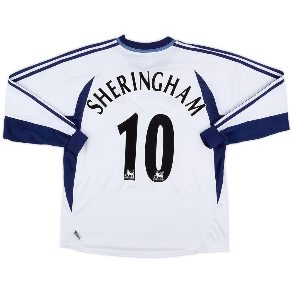 2001-02 Tottenham Home L/S Shirt Sheringham #10 - 8/10 - (XL)