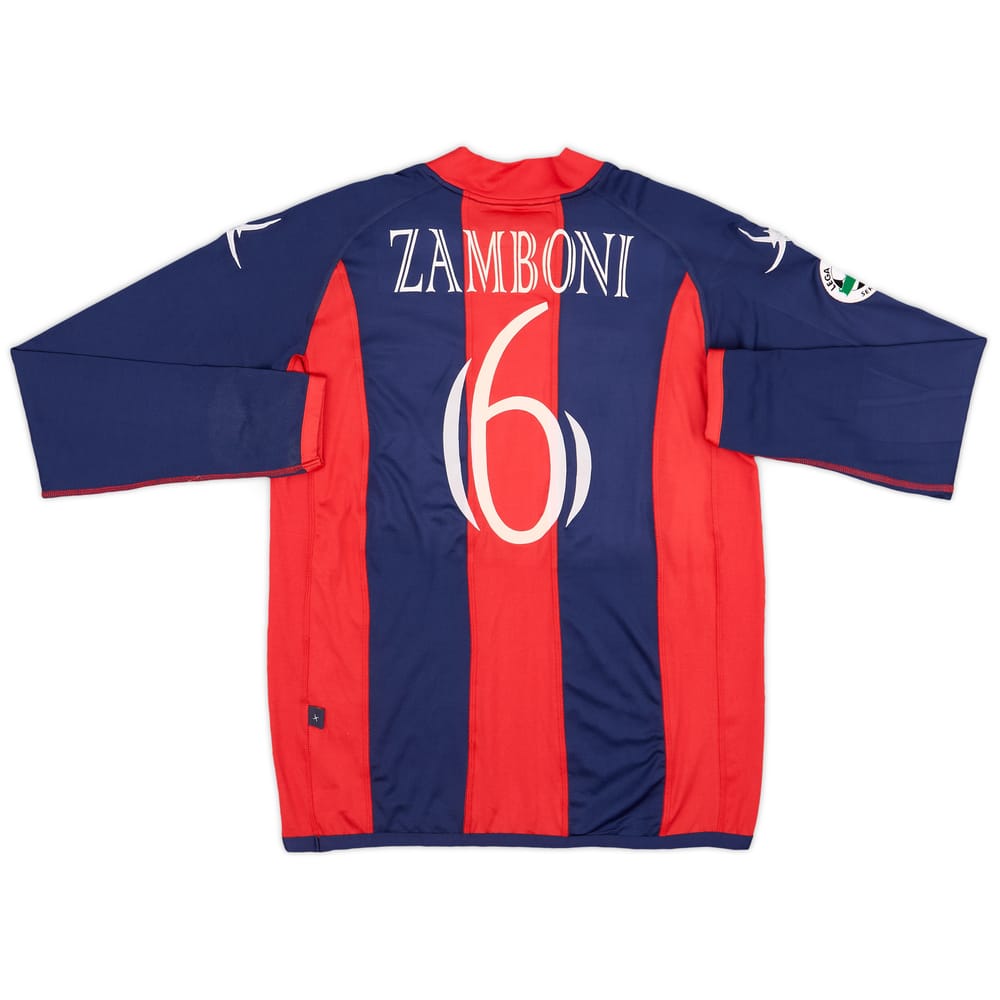 2006-07 Crotone Match Worn Home L/S Shirt Zamboni #6