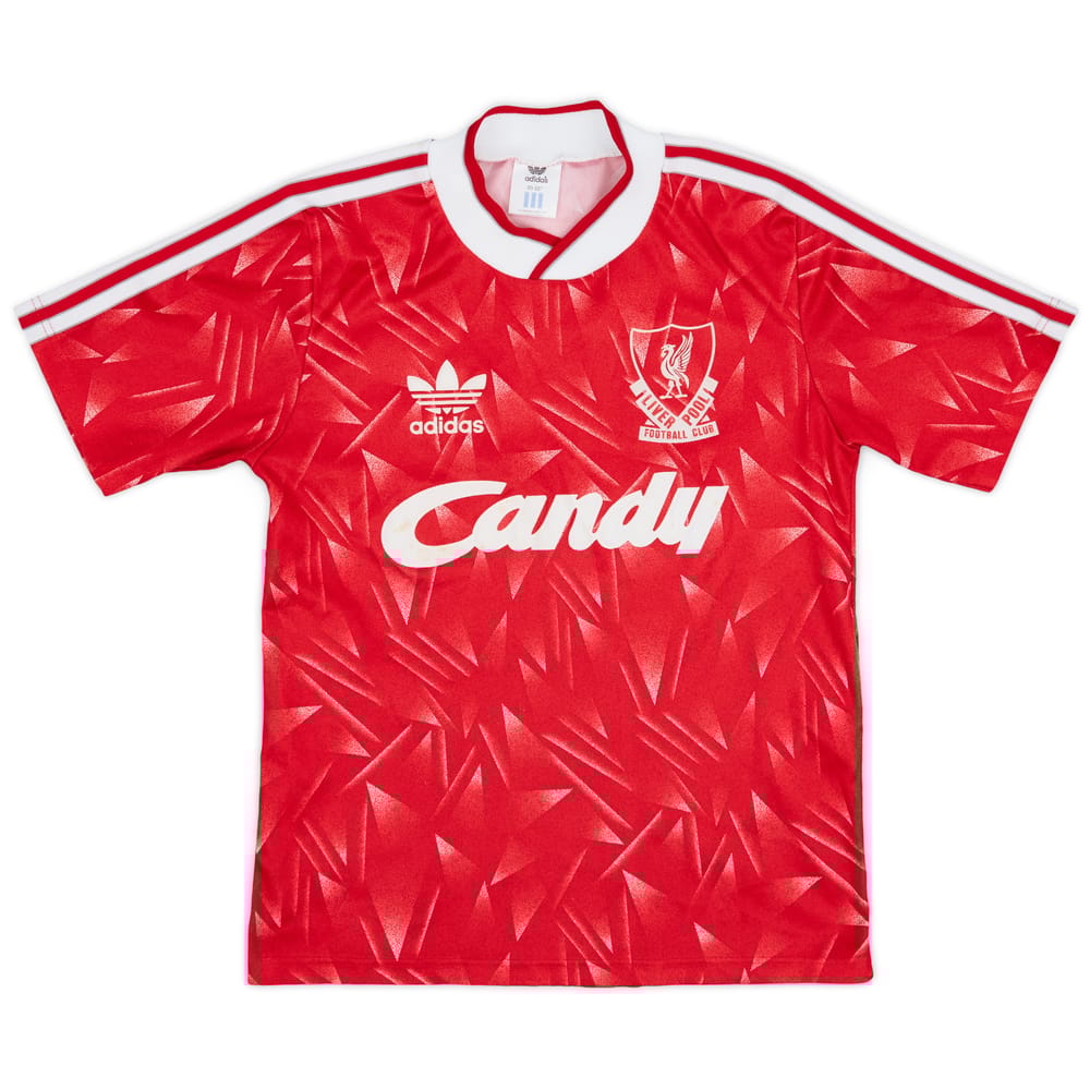 1989-91 Liverpool Home Shirt - 8/10 - (M.Boys)