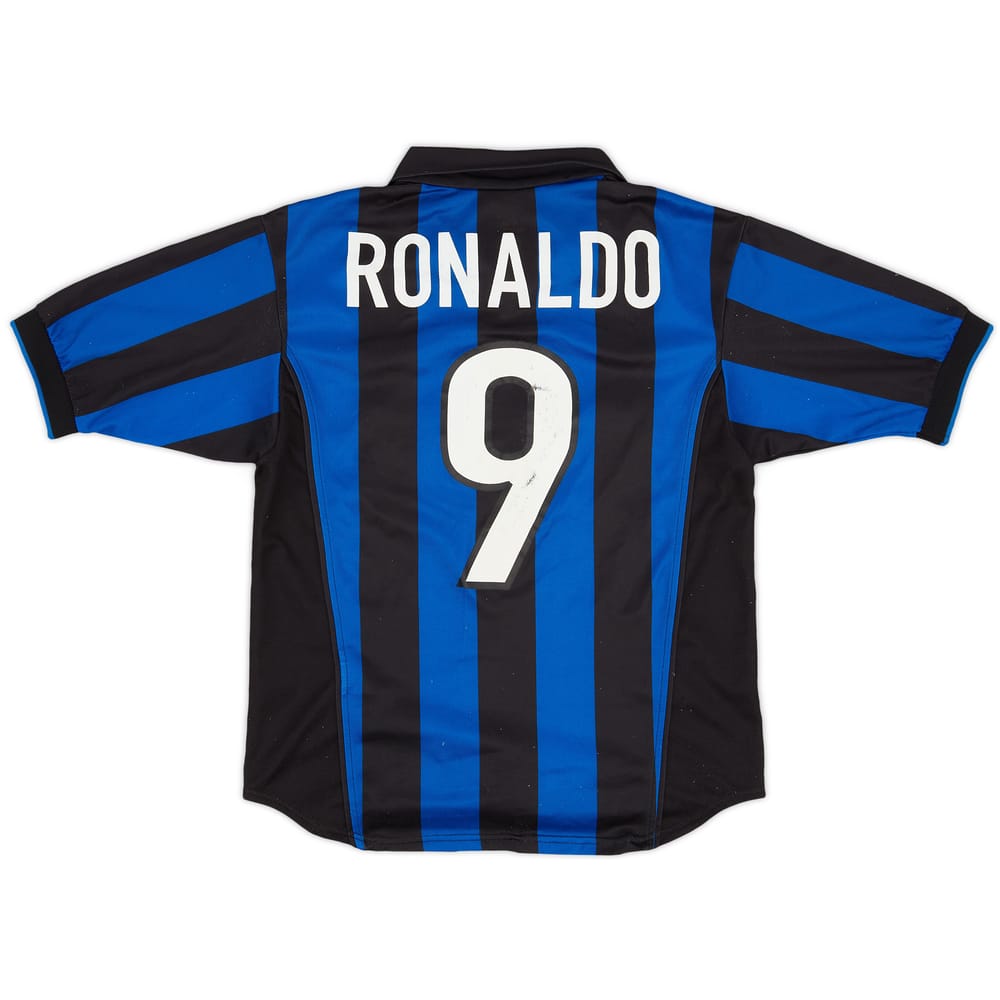1998-99 Inter Milan Home Shirt Ronaldo #9 - 5/10 - (L.Boys)