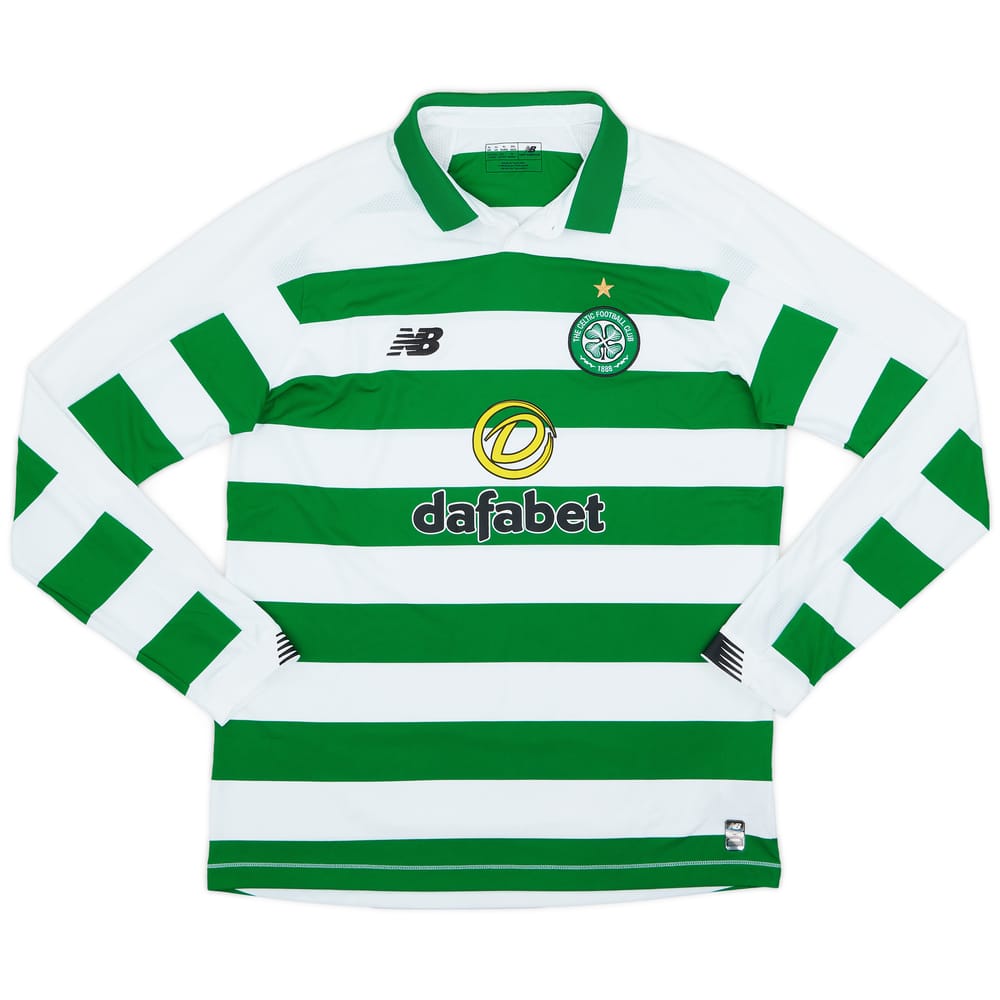 2019-20 Celtic Home L/S Shirt - 8/10 - (XL)