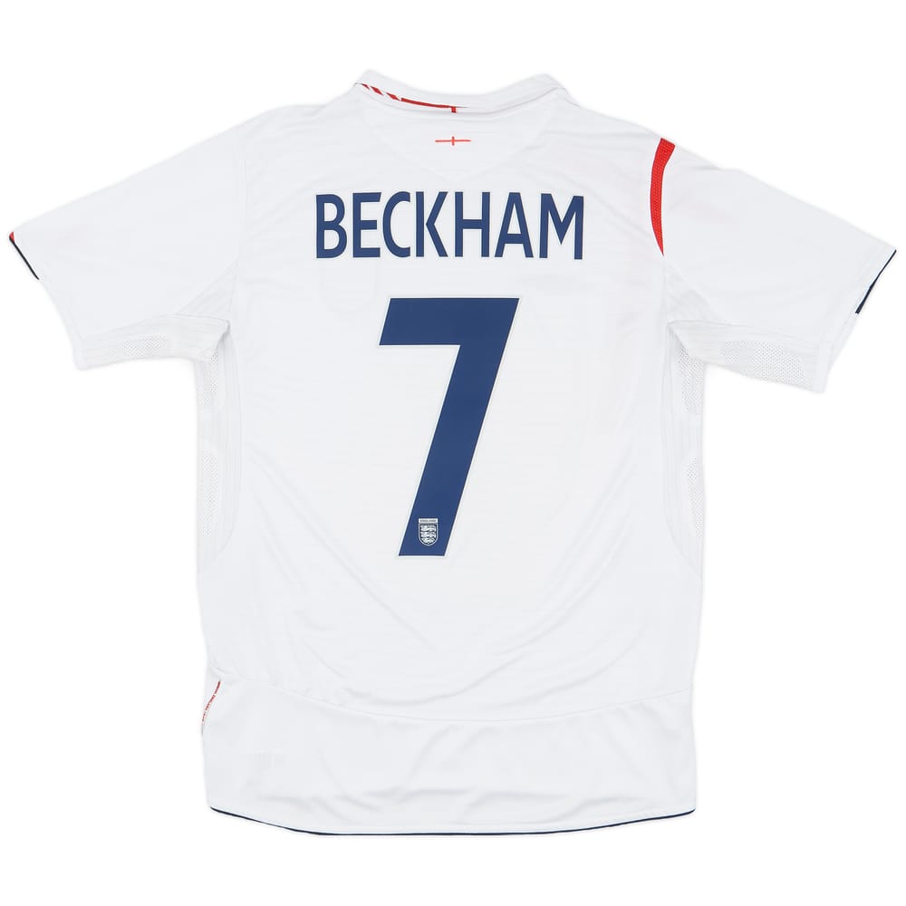2005-07 England Home Shirt Beckham #7 - 6/10 - (M)