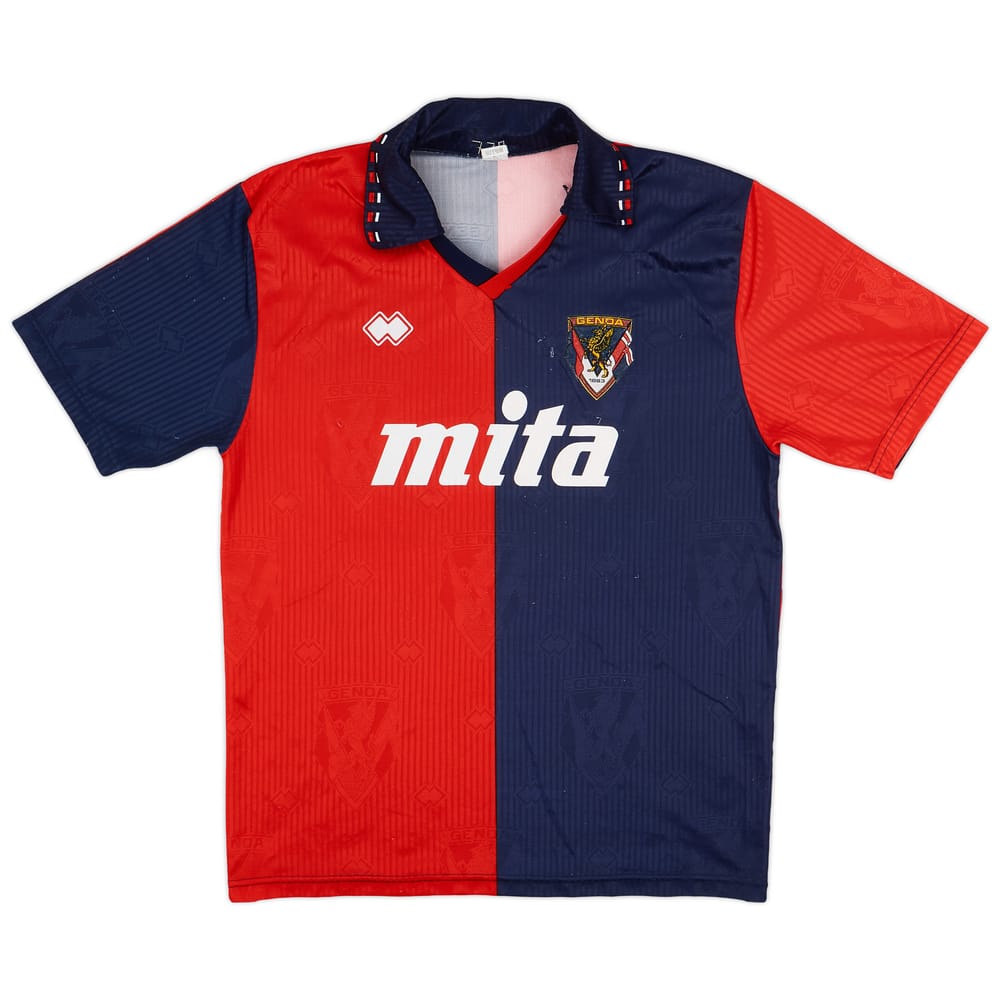 1991-92 Genoa Home Shirt - 8/10 - (L)