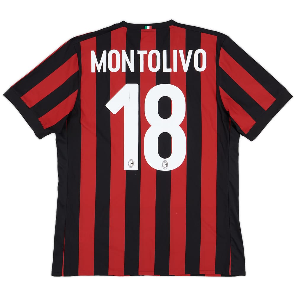 2017-18 AC Milan Home Shirt Montolivo #18 - 5/10 - (L)