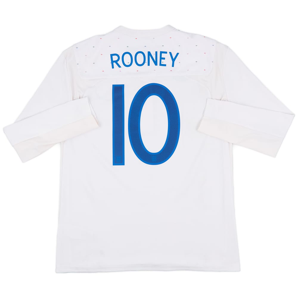 2010-11 England Home L/S Shirt Rooney #10 - 6/10 - (L)