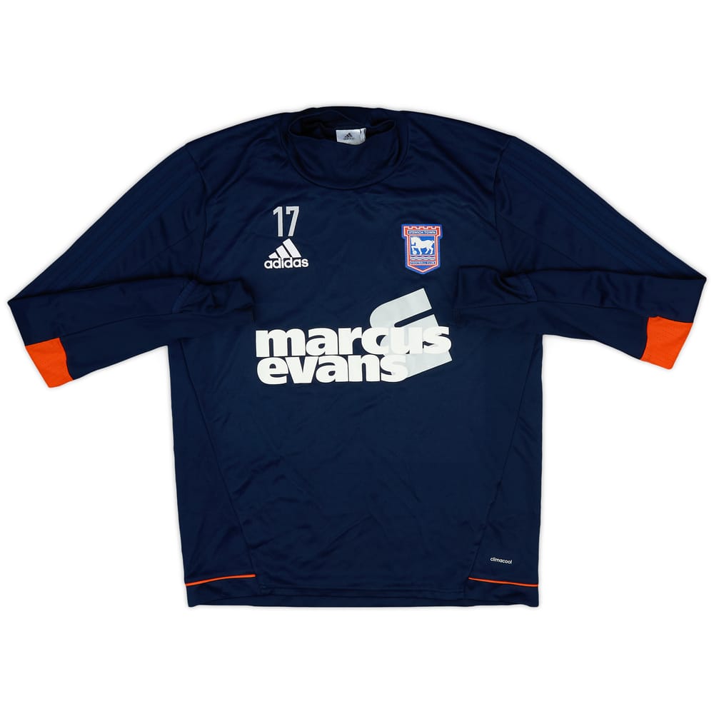 2017-18 Ipswich Player Issue adidas Training Top #17 - 9/10 - (M)