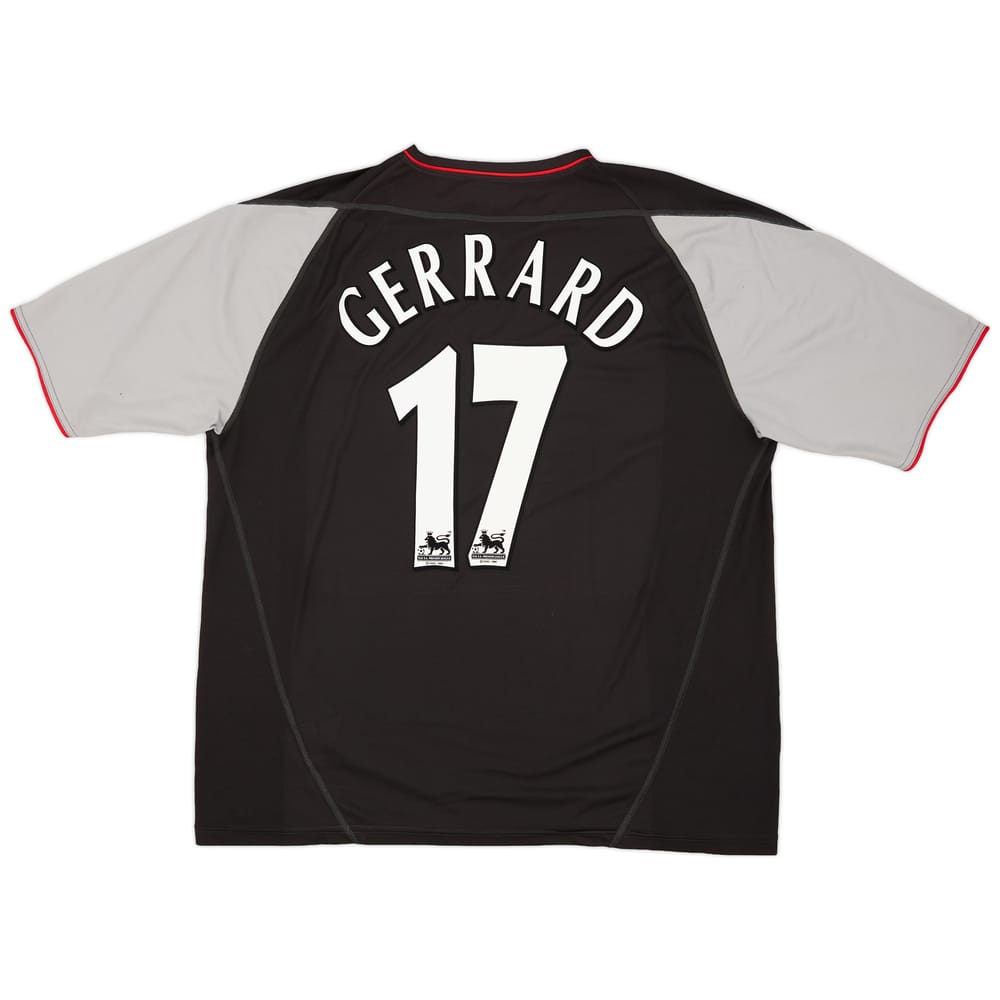 2002-04 Liverpool Away Shirt Gerrard #17 - 8/10 - (XL)