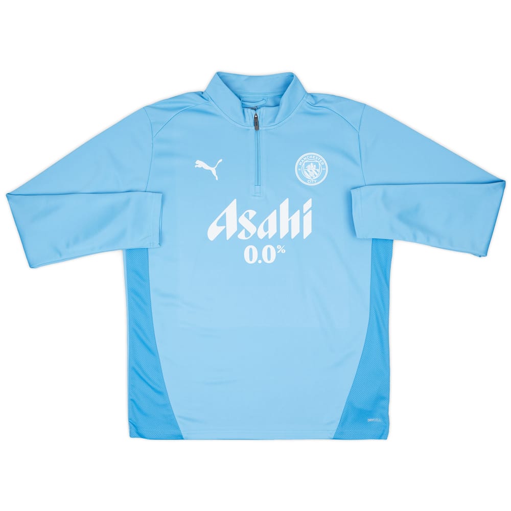 2024-25 Manchester City Player Issue 1/4 Zip Training Top - As New - (L)
