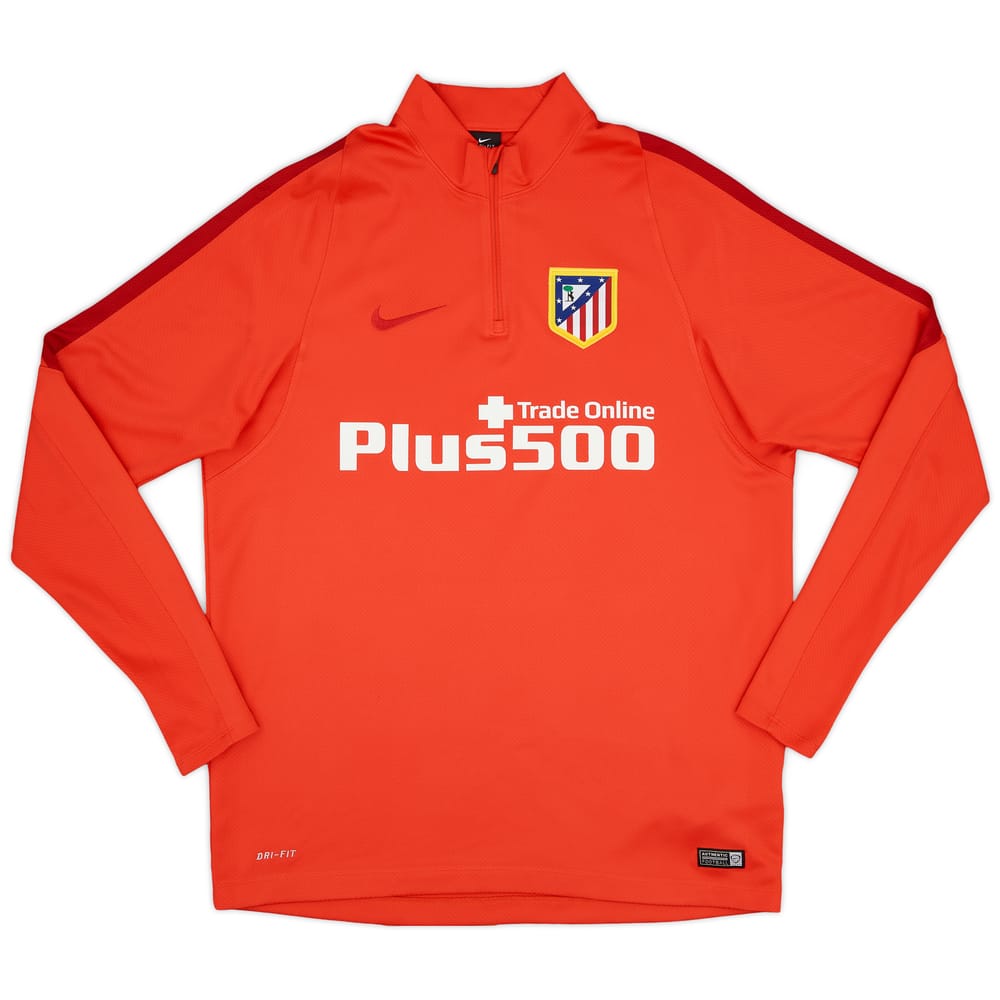 2015-16 Atletico Madrid Nike 1/4 Zip Drill Top - 8/10 - (L)