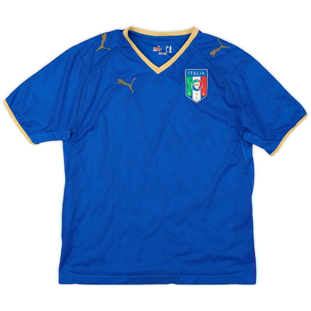 2007-08 Italy Home Shirt - 6/10 - (L.Boys)