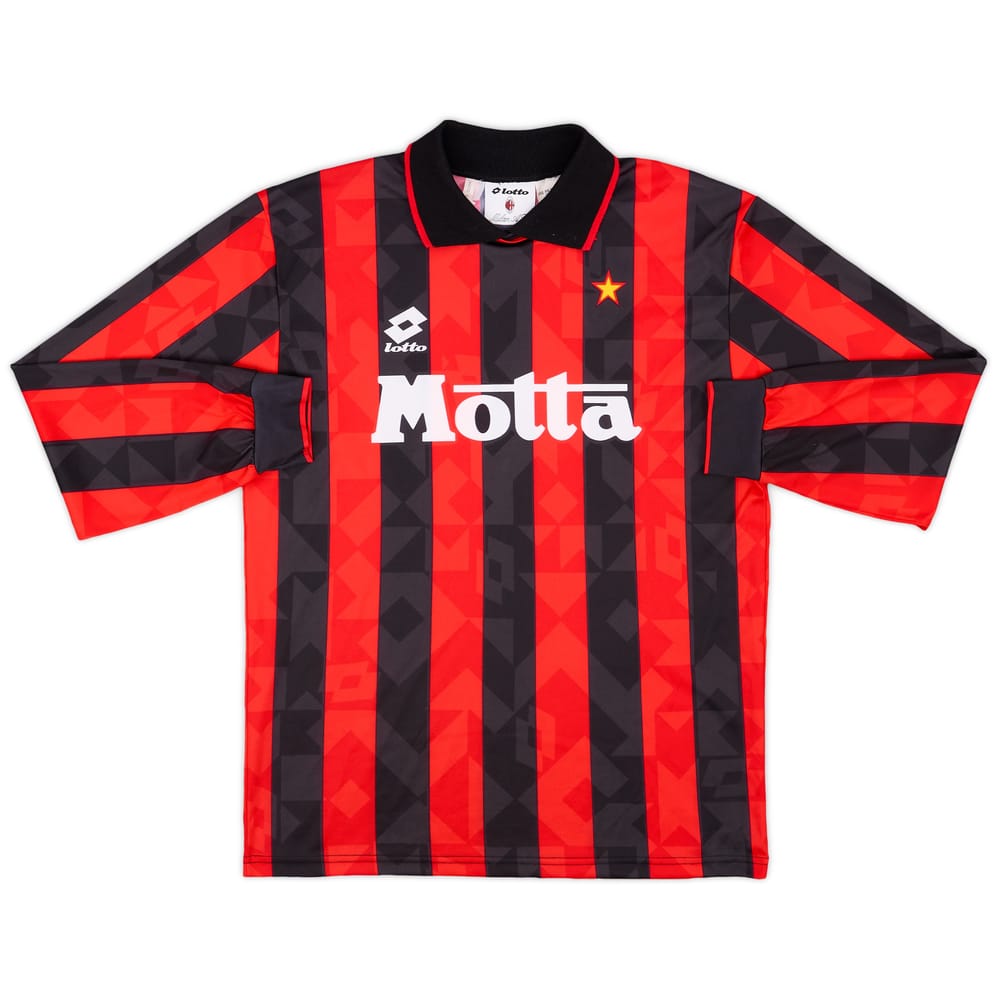 1993-94 AC Milan Home L/S Shirt - 10/10 - (M)