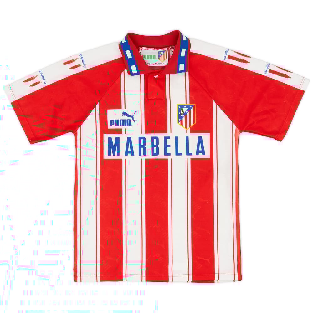 1994-95 Atletico Madrid Home Shirt - 7/10 - (L.Boys)